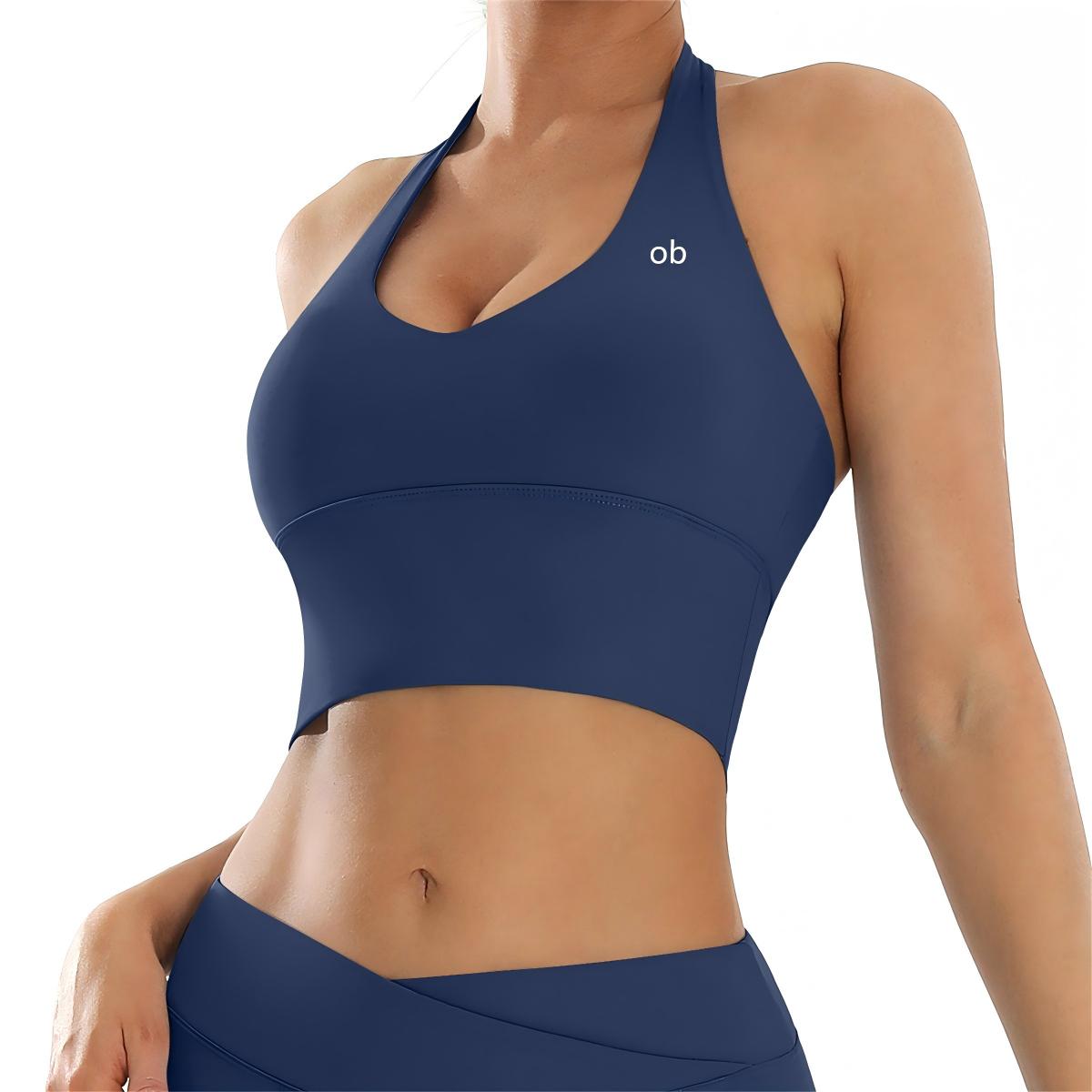 Sports Bra Racerback - 通気性のあるネックラップスタイルの女性用ヨガブラ、アウトドアスポーツ用、ヨーロッパスタイルのスポーツブラ、女性用夏用耐衝撃フィットネストップス